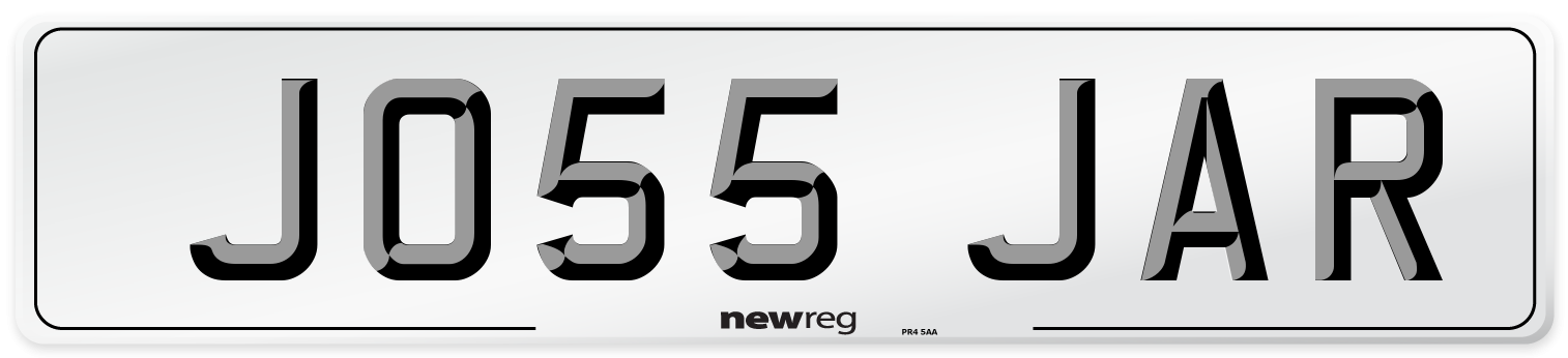 JO55 JAR Number Plate from New Reg